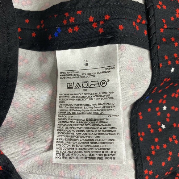 GAP Black Star Print Cotton Sleeveless ALine Dress - Picture 11 of 12